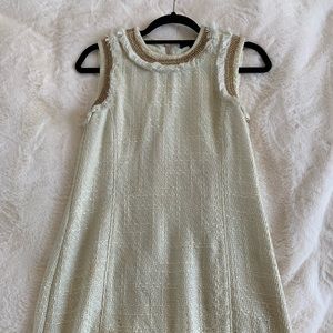 Off white Rachel Zoe dress with gold chain